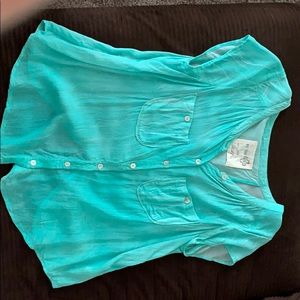 We the Free teal, size small blouse